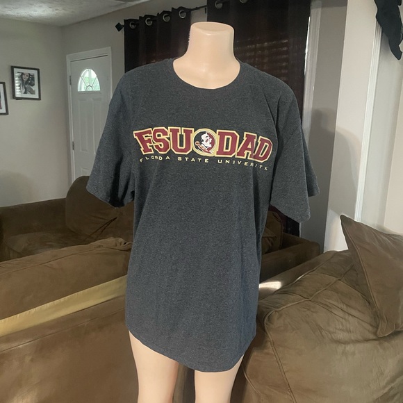 FSU Seminoles Football Dad Champion Gray Short Sleeve Tee shirt Large Men’s Top - Picture 1 of 5